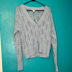 This is a Rachel Zoe cardigan, never warn before size US small.  Fits like a S/M